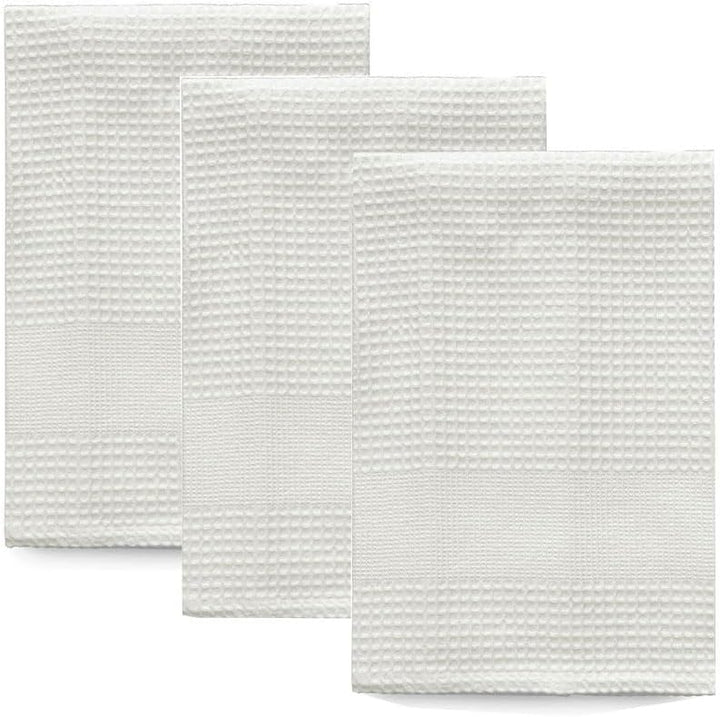 Telo Doccia in Cotone Naturale Nido d’Ape – Set 3/6 Pezzi Bianco – 320 gr