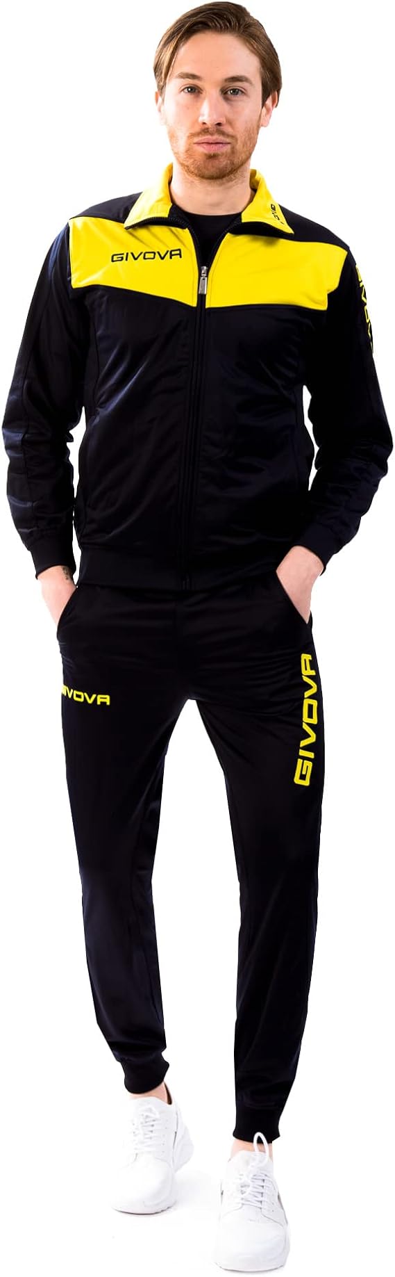 GIVOVA Tuta Visa Unisex in Triacetato – Tuta Sportiva con Zip Intera, Loghi Ricamati
