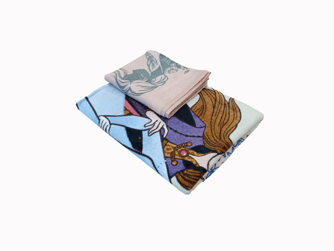 DISNEY- MARVEL Set 2 Asciugamani 100% Cotone spugna