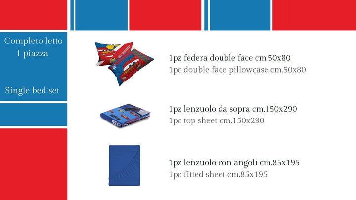 DISNEY MARVEL Completo Letto Singolo e Piazza e Mezza in Cotone (Prodotto Ufficiale)