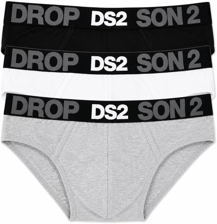 DS2 DROP SEASON 2 - Tripack 3 Slip Uomo in Superior Bielastic Cotton - Elastico Logato C
