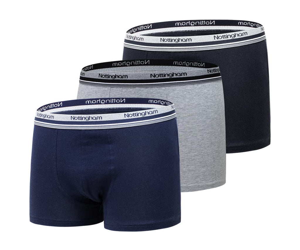 NOTTINGHAM Set 6 Paia Slip/Boxer Uomo Cotone Bielastico Nero Bianco Assortito (6 Paia Boxer Nero - 5 / L