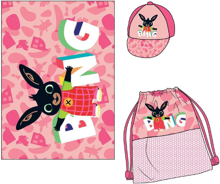 ELLEPI Set Mare e Asilo 3 Pezzi Ellepi – Bing, Mickey o Minnie | Zainetto, Telo Microfibra e Cappellino