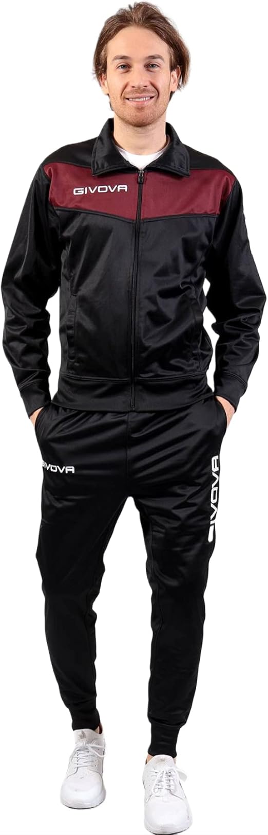 GIVOVA Tuta Visa Unisex in Triacetato – Tuta Sportiva con Zip Intera, Loghi Ricamati