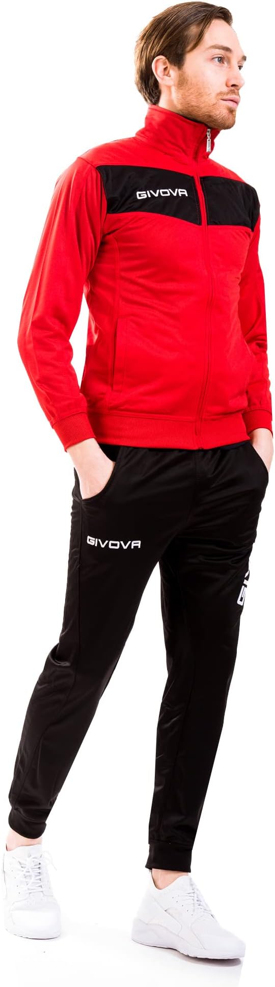 GIVOVA Tuta Visa Unisex in Triacetato – Tuta Sportiva con Zip Intera, Loghi Ricamati
