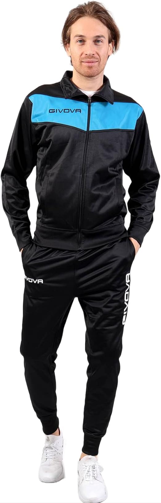GIVOVA Tuta Visa Unisex in Triacetato – Tuta Sportiva con Zip Intera, Loghi Ricamati