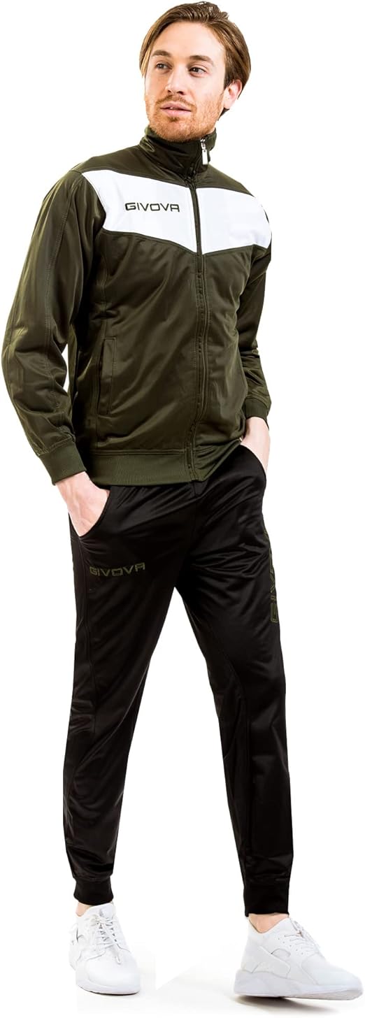 GIVOVA Tuta Visa Unisex in Triacetato – Tuta Sportiva con Zip Intera, Loghi Ricamati