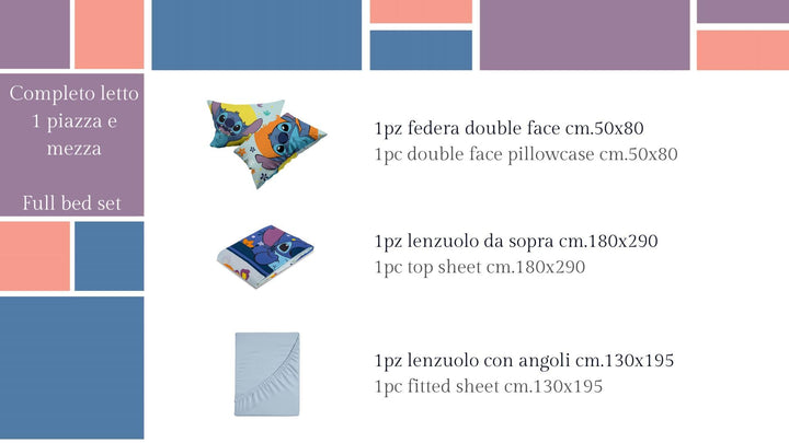 DISNEY-MARVEL coppia lenzuola personaggi Piazza Singola