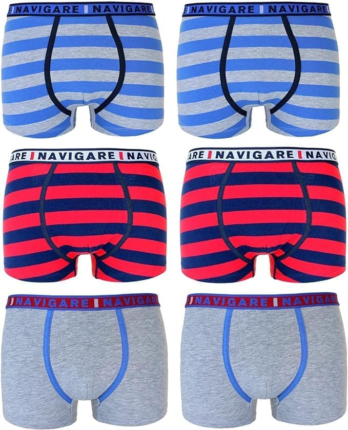 NAVIGARE 6 Boxer ragazzo fantasia moda da 3 a 16 anni