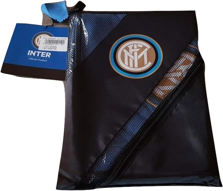 INTER Telo Mare/Sport in Microfibra - 90x170 cm con Borsa Portaoggetti