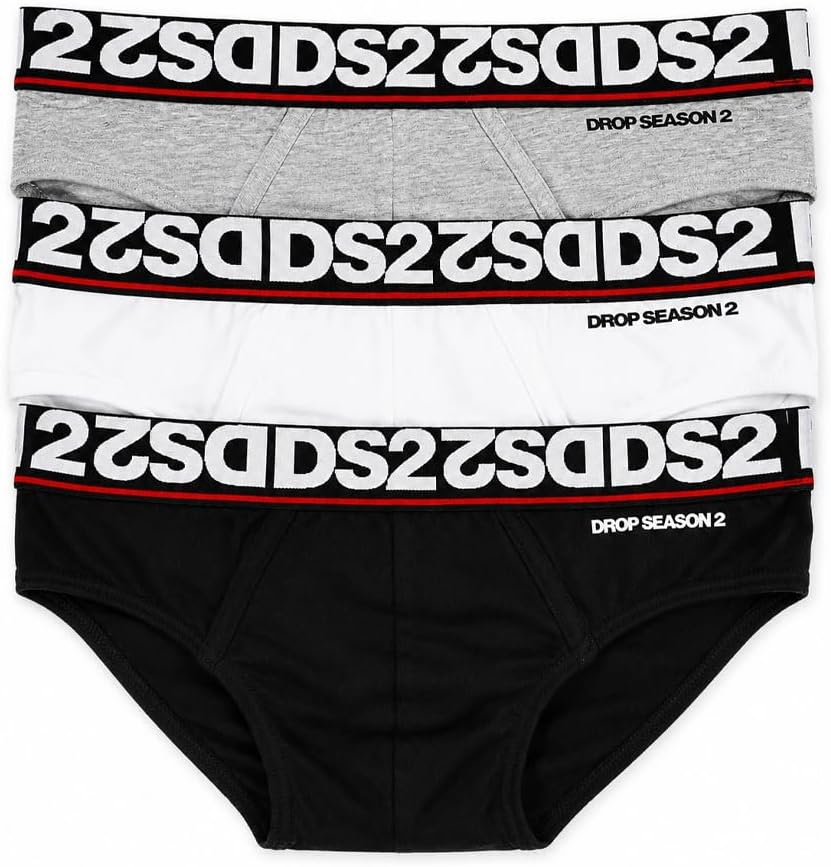 DS2 DROP SEASON 2 - Tripack 3 Slip Uomo in Superior Bielastic Cotton - Elastico Logato A
