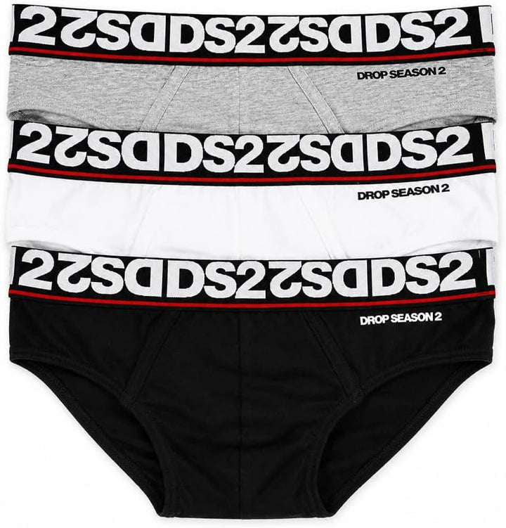 DS2 DROP SEASON 2 - Tripack 3 Slip Uomo in Superior Bielastic Cotton - Elastico Logato A