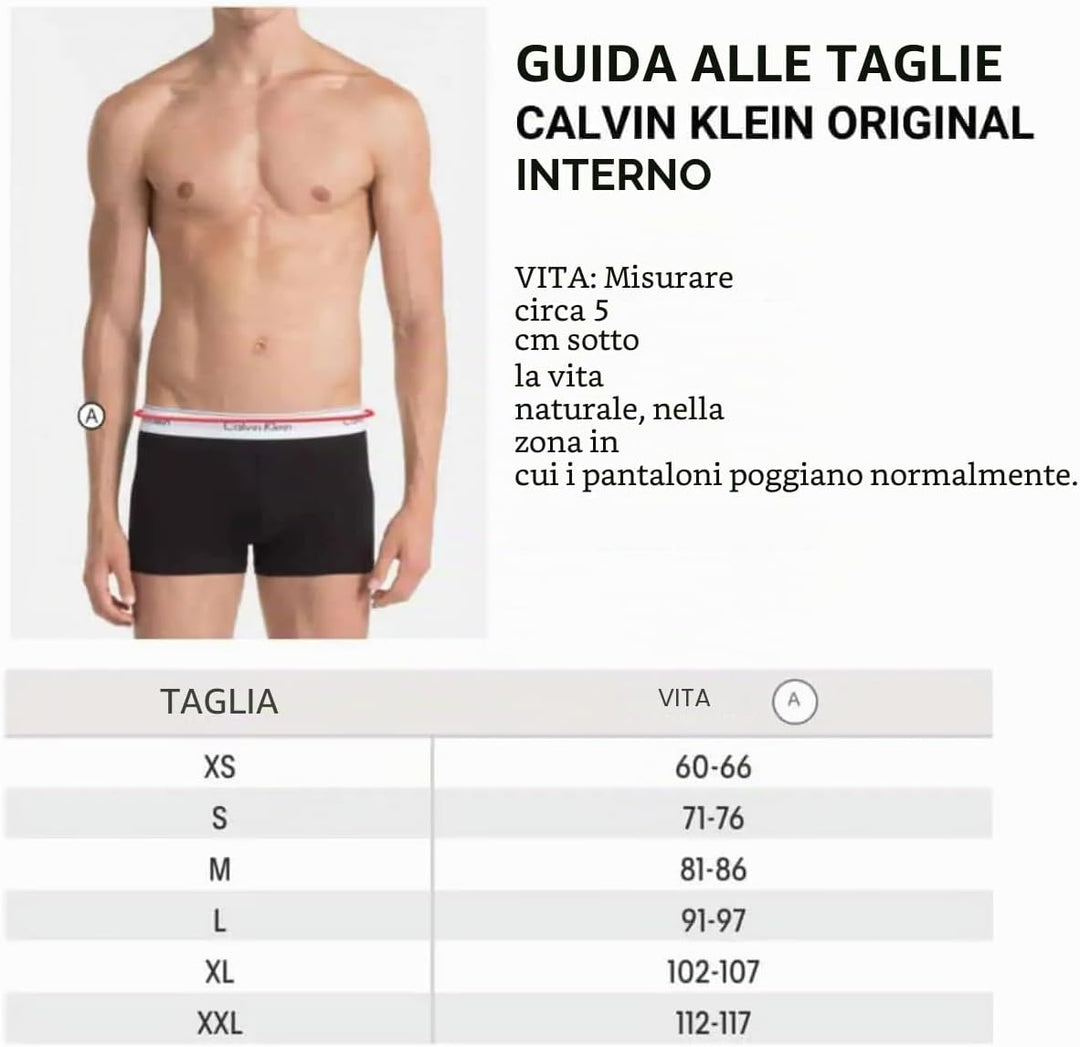 CALVIN KLEIN Uomo Boxer Confezione da 3 Intimo COTTON EXTENSIBLE