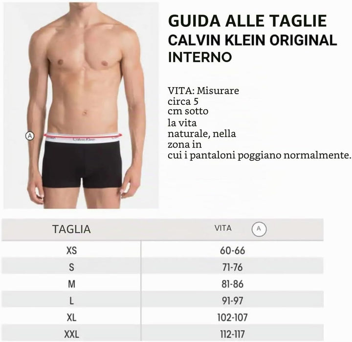 CALVIN KLEIN Uomo Boxer Confezione da 3 Intimo COTTON EXTENSIBLE