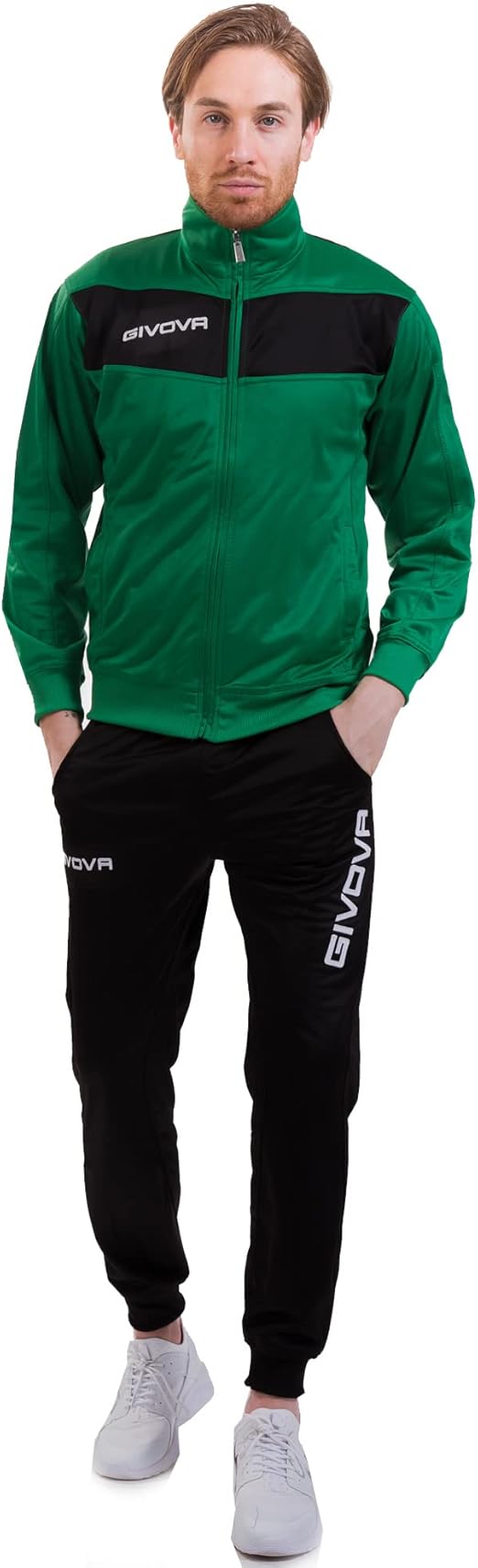 GIVOVA Tuta Visa Unisex in Triacetato – Tuta Sportiva con Zip Intera, Loghi Ricamati