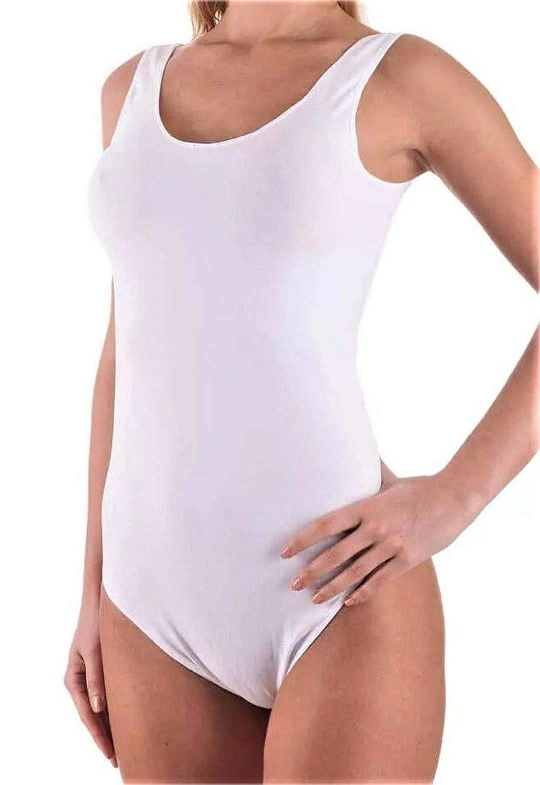 BELLISSIMA Body Canotta Donna in Spalla Larga Elasticizzato Art. 090