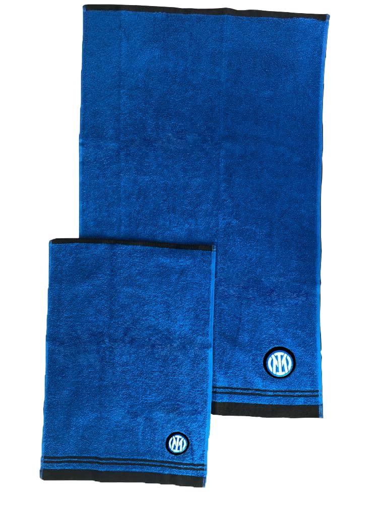 INTER Set Asciugamani Ufficiale – 100% Cotone (Viso + Ospite)