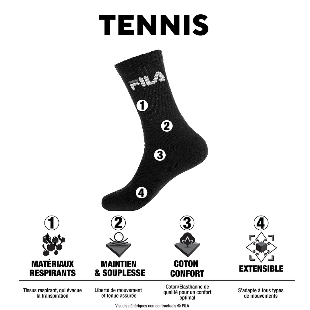 FILA Calze Unisex Calze Unisex adulto Art. F9505 (Pacco da 6)