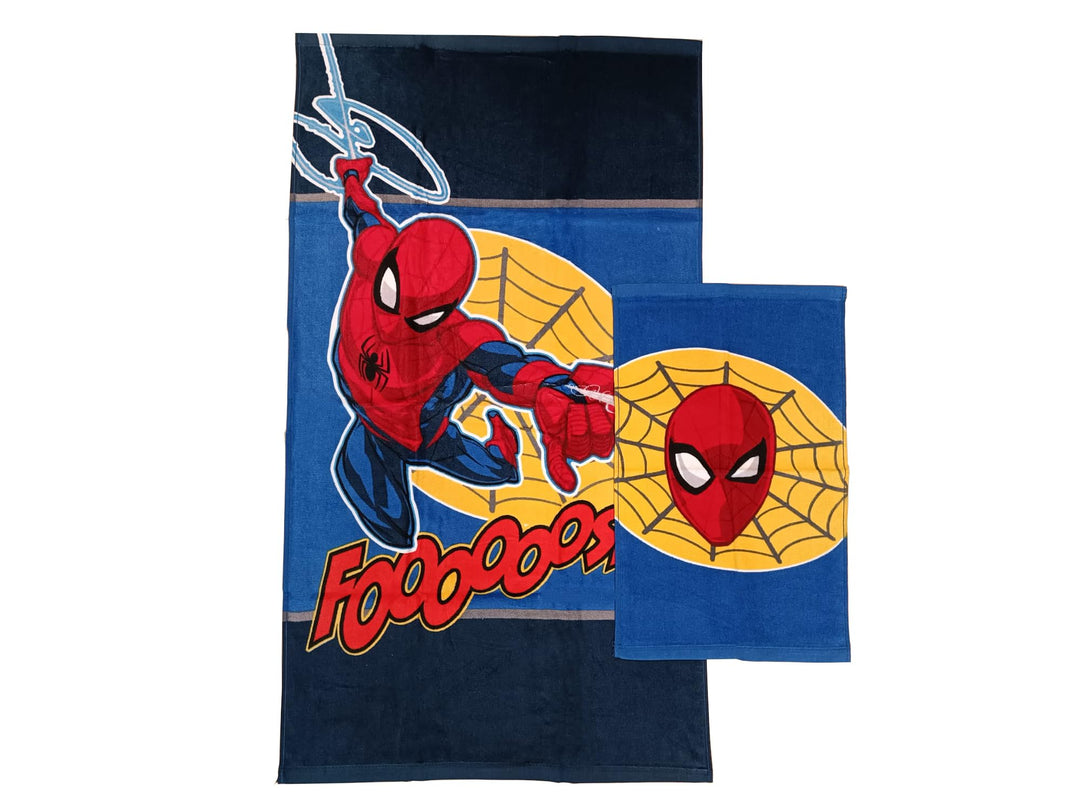 DISNEY- MARVEL Set 2 Asciugamani 100% Cotone spugna