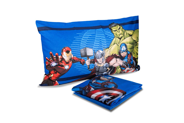 DISNEY-MARVEL coppia lenzuola personaggi Piazza Singola