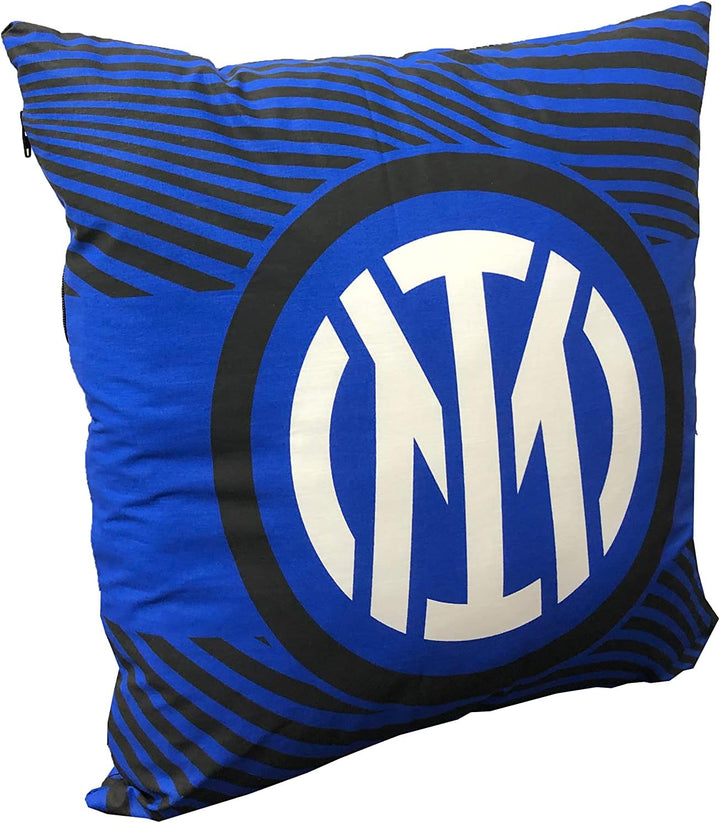 INTER Cuscino Arredo Ufficiale - Nero-Azzurro con Nuovo Logo (40x40 cm)