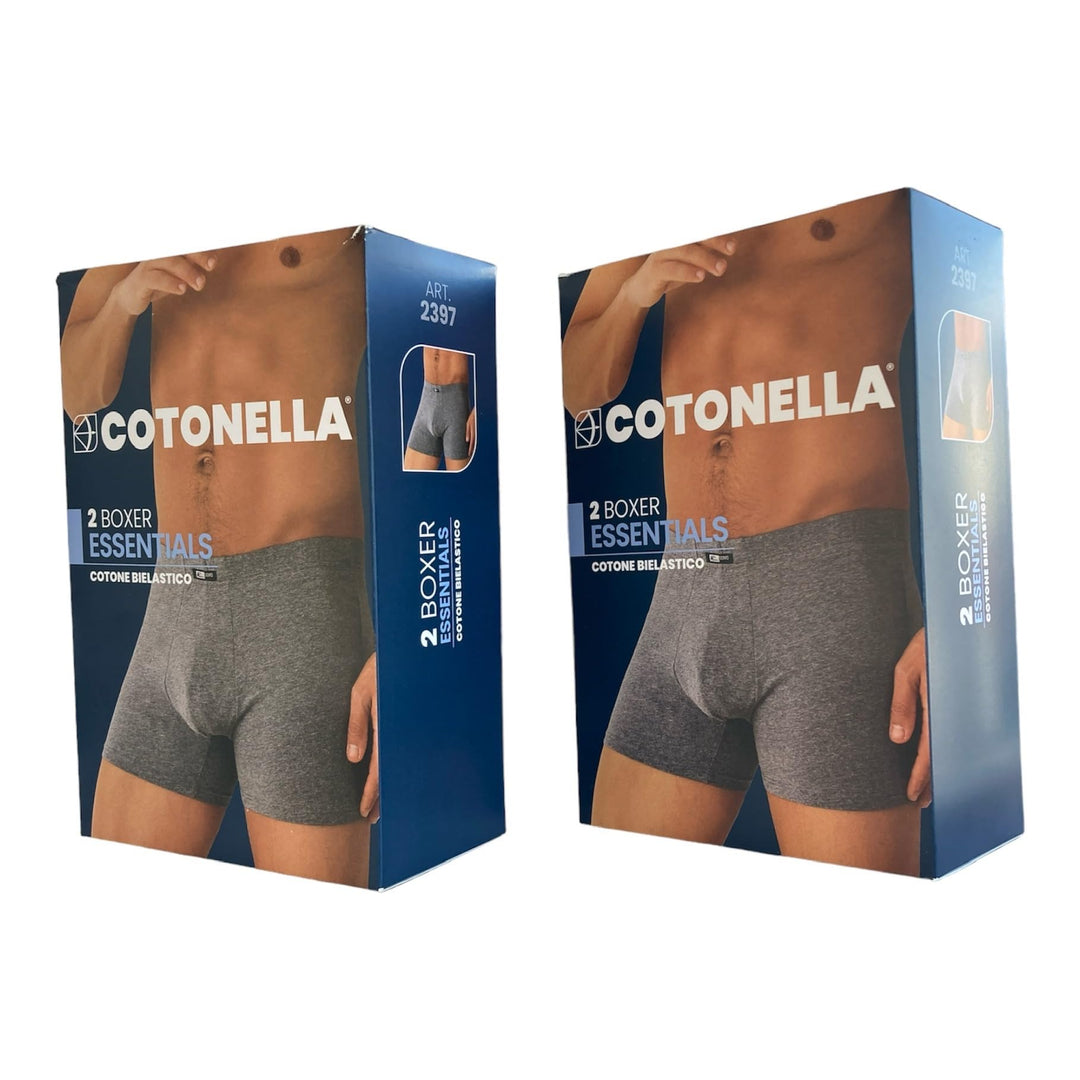 COTONELLA 6 Boxer Uomo Cotone Elasticizzato con Elastico Interno Art. 2397