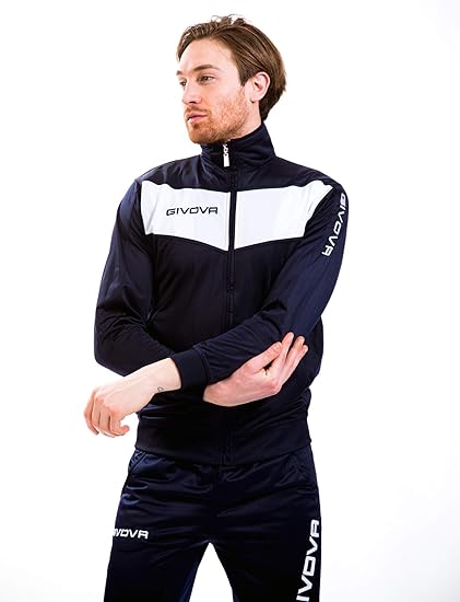 GIVOVA Tuta Visa Unisex in Triacetato – Tuta Sportiva con Zip Intera, Loghi Ricamati