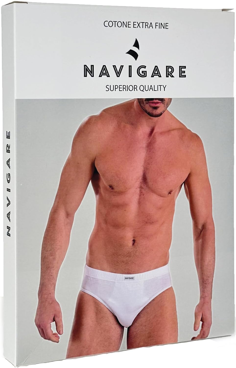 NAVIGARE Slip Uomo Art. 310 - Pacco da 6 Slip in 100% Cotone Extra Fine