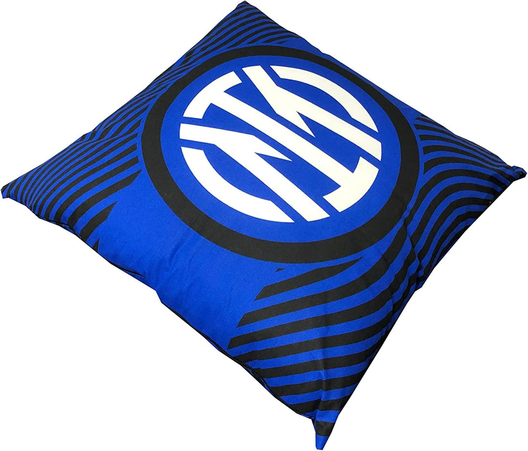 INTER Cuscino Arredo Ufficiale - Nero-Azzurro con Nuovo Logo (40x40 cm)