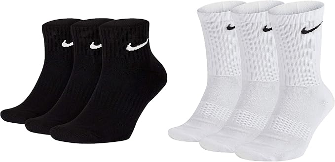 NIKE Everyday Cushion – Set Multipack da 6 Paia (Ankle+Crew)