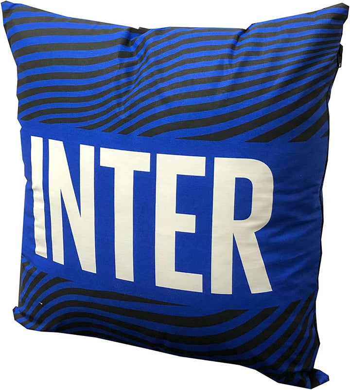 INTER Cuscino Arredo Ufficiale - Nero-Azzurro con Nuovo Logo (40x40 cm)