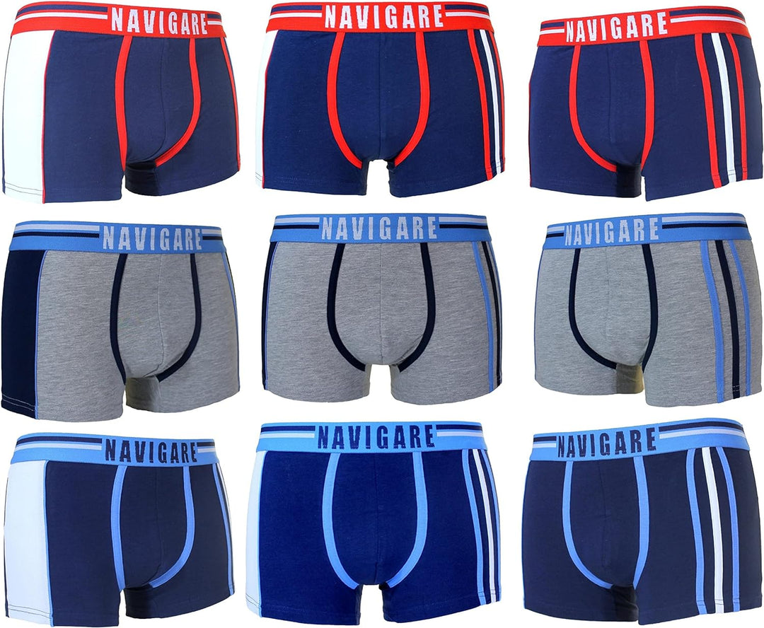 NAVIGARE 6 Boxer ragazzo fantasia moda da 3 a 16 anni