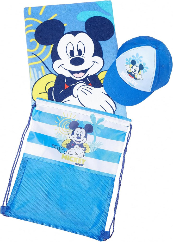 ELLEPI Set Mare e Asilo 3 Pezzi Ellepi – Bing, Mickey o Minnie | Zainetto, Telo Microfibra e Cappellino