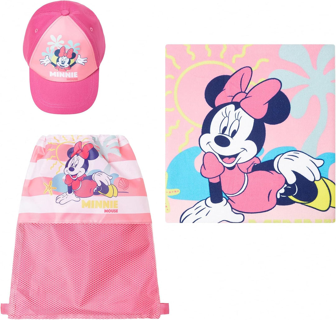 ELLEPI Set Mare e Asilo 3 Pezzi Ellepi – Bing, Mickey o Minnie | Zainetto, Telo Microfibra e Cappellino