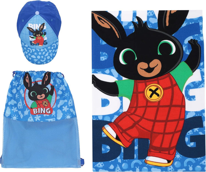 ELLEPI Set Mare e Asilo 3 Pezzi Ellepi – Bing, Mickey o Minnie | Zainetto, Telo Microfibra e Cappellino