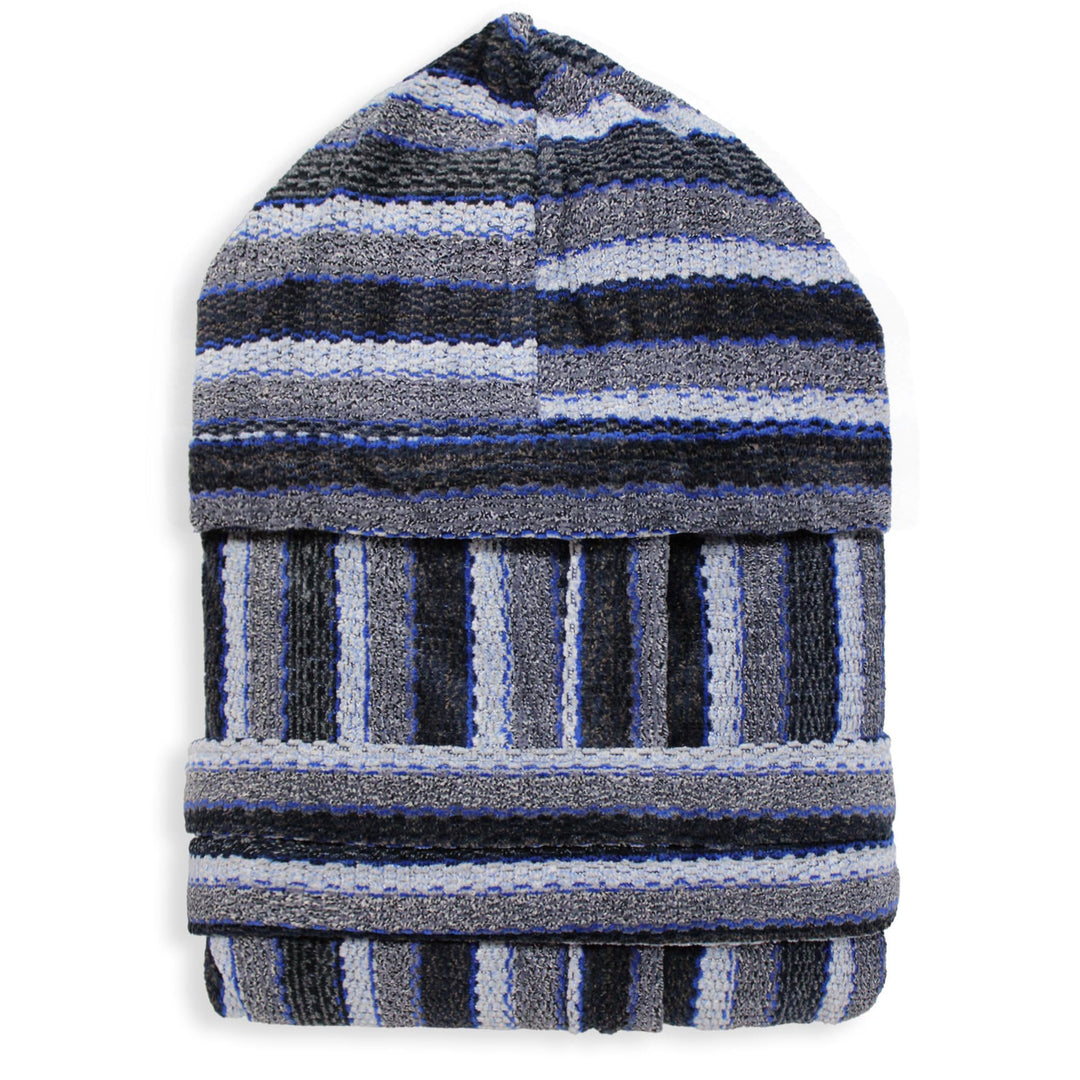 SOMMARUGA Accappatoio unisex in spugna velour cinigliato con cappuccio