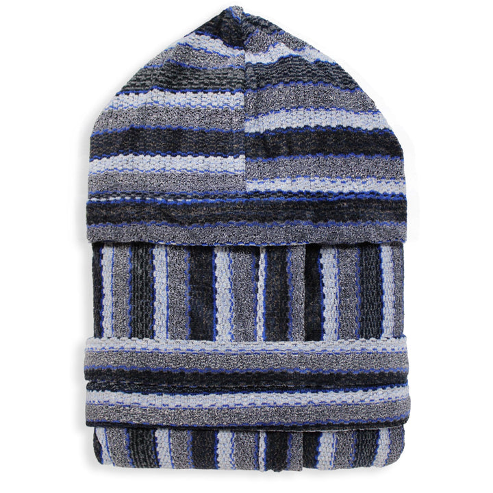 SOMMARUGA Accappatoio unisex in spugna velour cinigliato con cappuccio