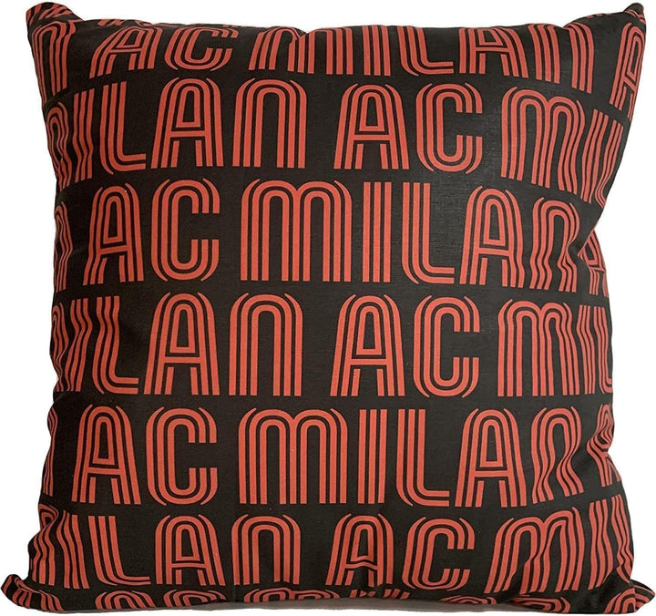 MILAN Cuscino Arredo Ufficiale- Rosso-Nero con Logo 1899 (40x40 cm)