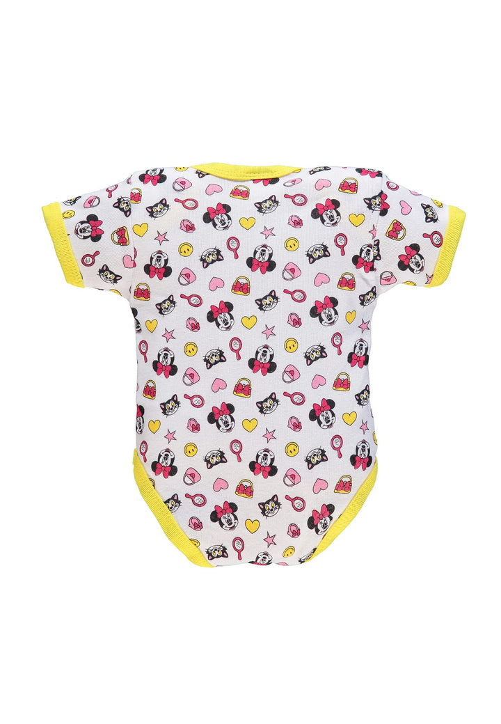 ELLEPI Body Disney Mezza Manica Neonato Cotone Minnie Topolino Confezione 2 Pz