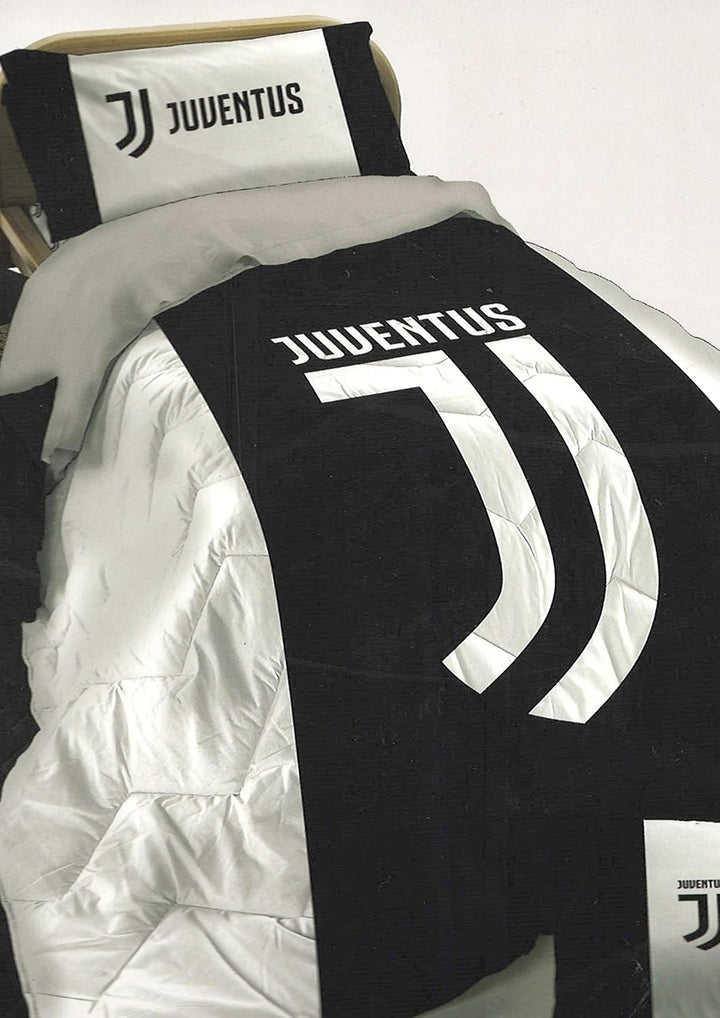 JUVENTUS Trapunta in Morbida Microfibra per Letto Singolo con Logo Juve Nuovo – 170 x 260 cm
