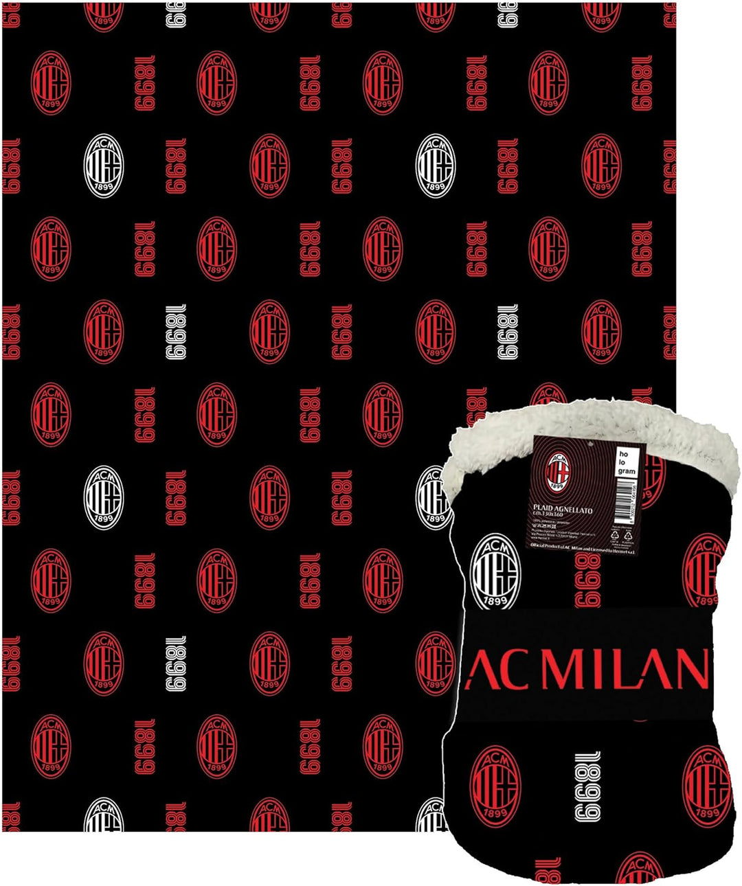MILAN Coperta Sherpa / Plaid in Agnellato Sintetico, 130 x 160 cm, Prodotto Ufficiale