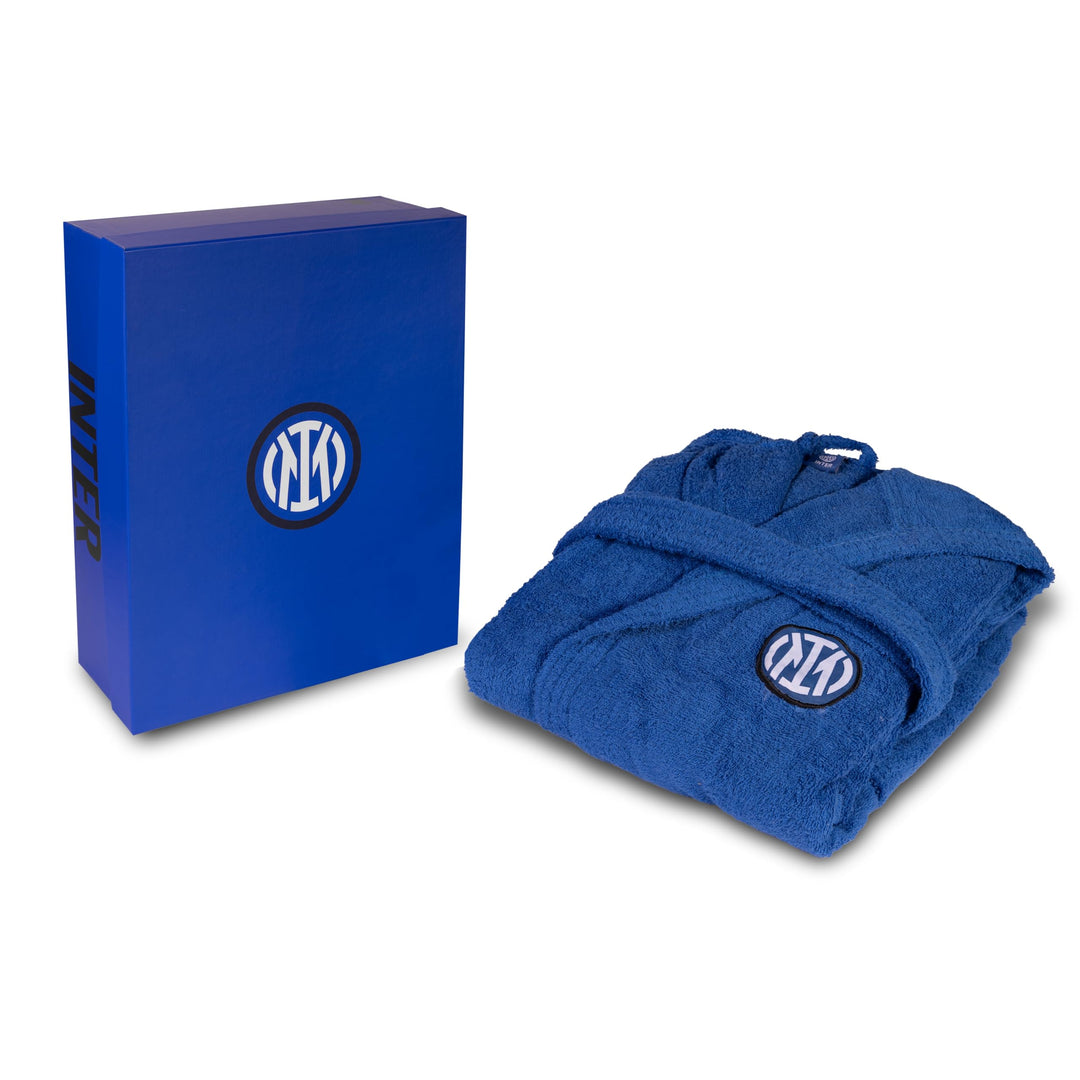 INTER Accappatoio Adulto con Cappuccio – 100% Cotone Spugna 380 gsm Unisex