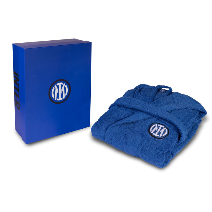 INTER Accappatoio Adulto con Cappuccio – 100% Cotone Spugna 380 gsm Unisex