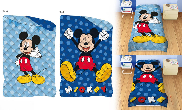 DISNEY trapunta letto singolo personaggi double face - 170x260 cm