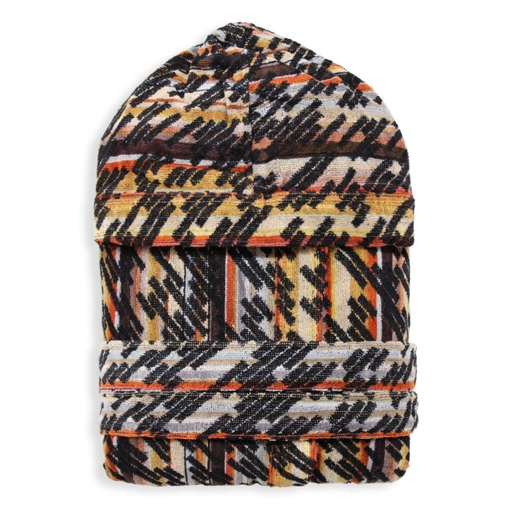 SOMMARUGA Accappatoio unisex in spugna velour cinigliato con cappuccio