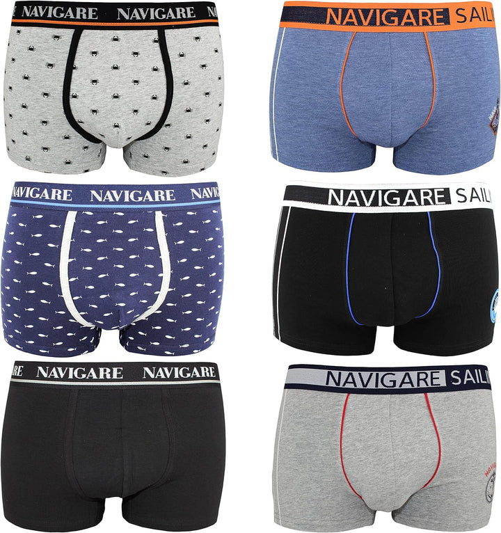 NAVIGARE 6 Fashion patterned men's boxers