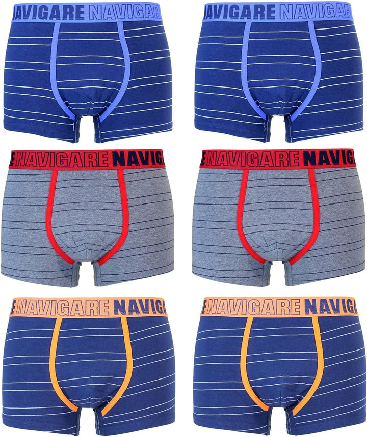 NAVIGARE 6 Boxer ragazzo fantasia moda da 3 a 16 anni