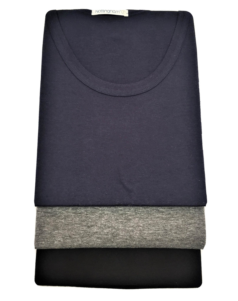 3 Canottiere Uomo Nottingham - Cotone Jersey, Spalla Larga - Foto 10