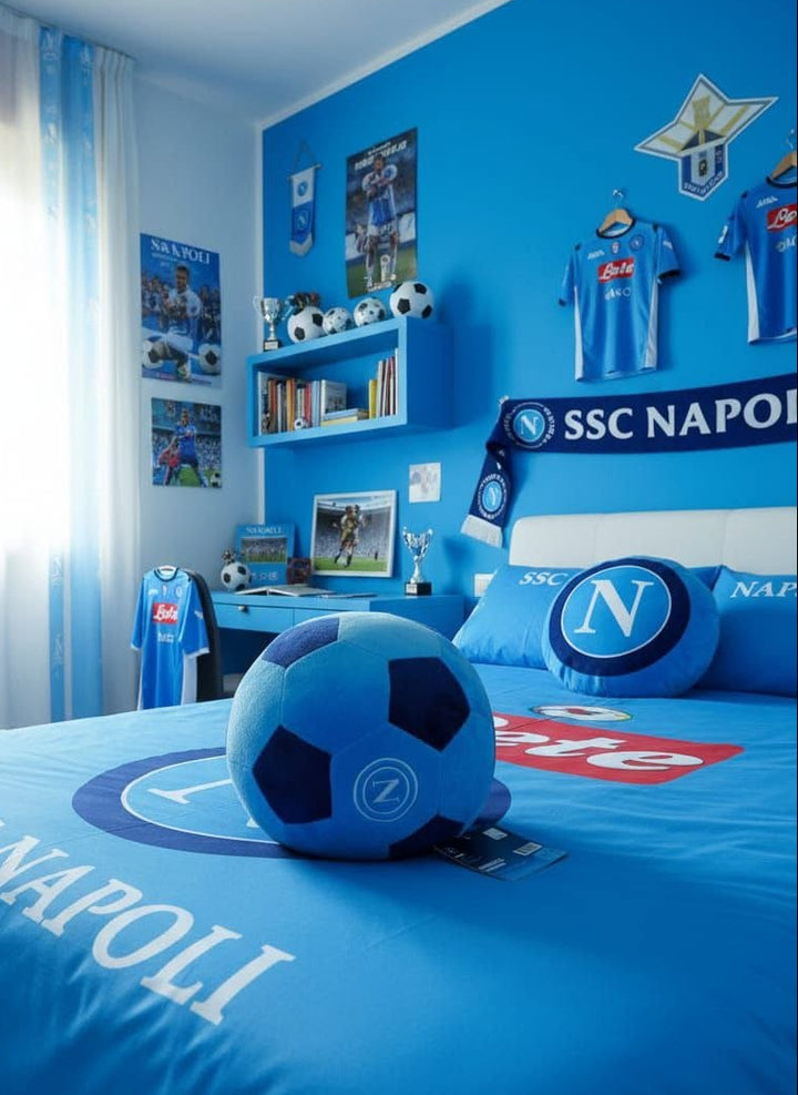SSC NAPOLI Cuscino Palla Ufficiale Ø 22 cm – Azzurro