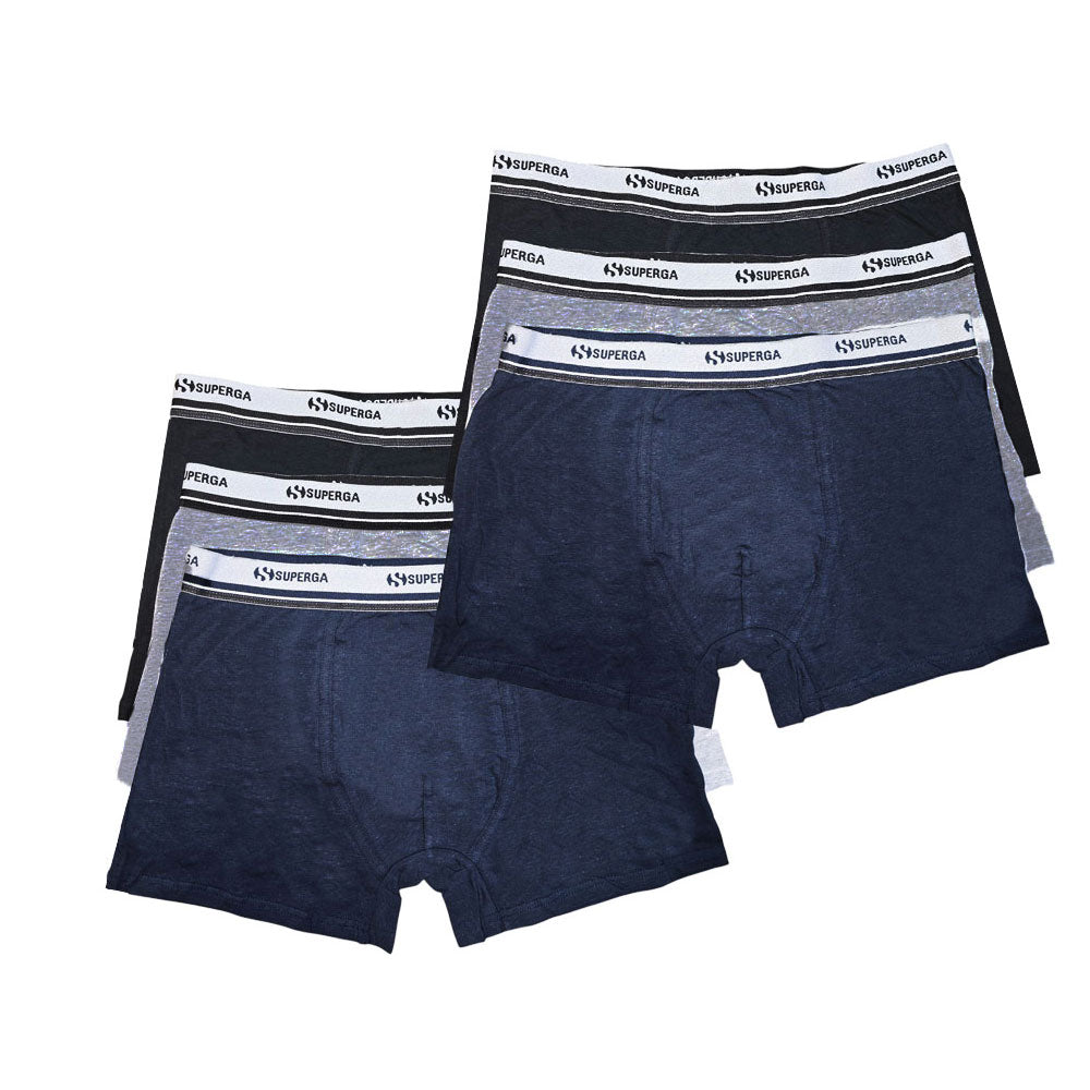SUPERGA, 6 Paia di Boxer Uomo in Cotone Elasticizzato Art. 457